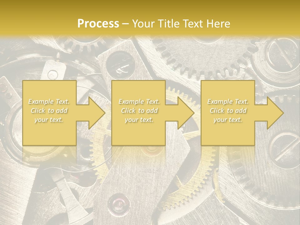 Isolated Steel Cogs PowerPoint Template