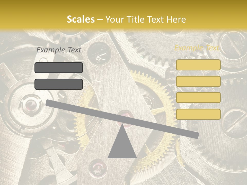 Isolated Steel Cogs PowerPoint Template