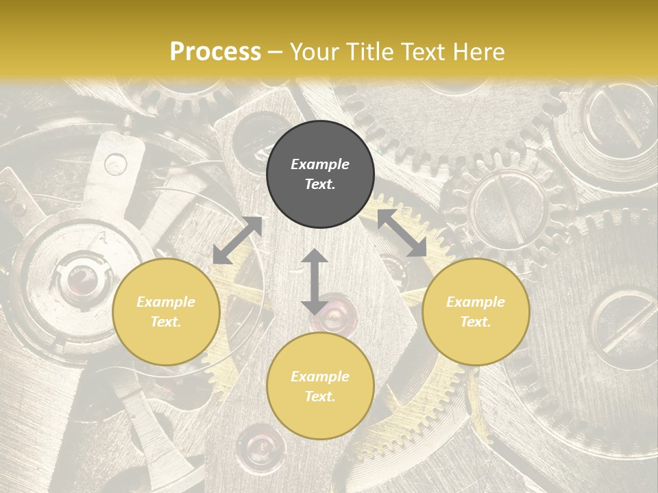 Isolated Steel Cogs PowerPoint Template