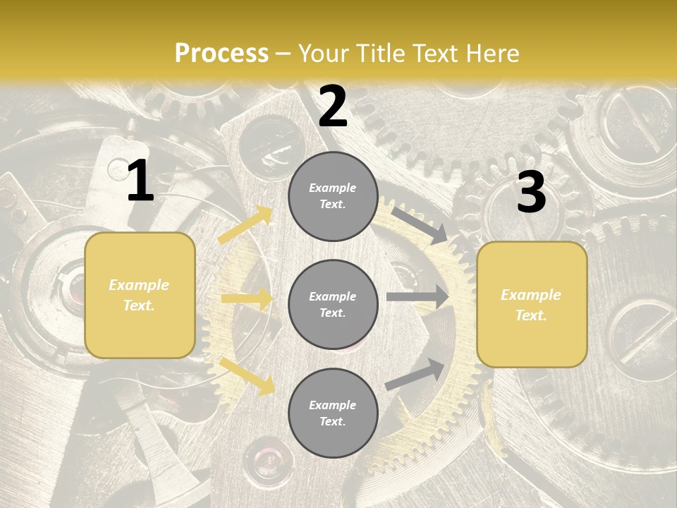 Isolated Steel Cogs PowerPoint Template