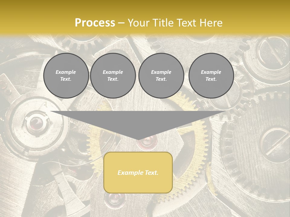 Isolated Steel Cogs PowerPoint Template