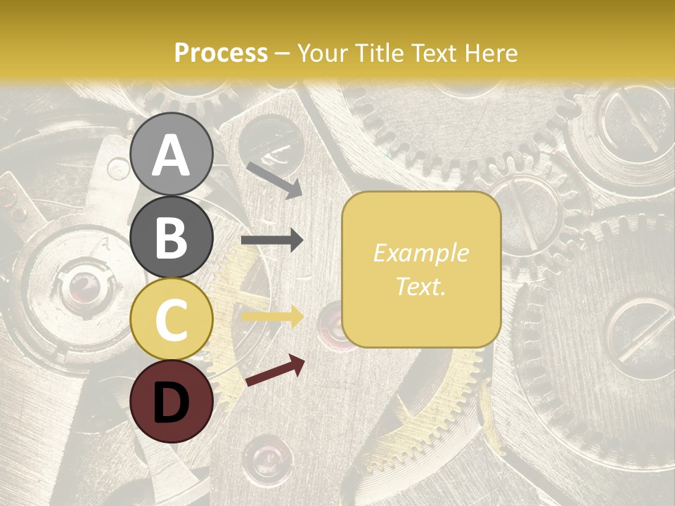 Isolated Steel Cogs PowerPoint Template