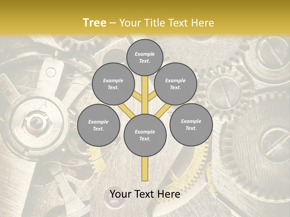 Isolated Steel Cogs PowerPoint Template