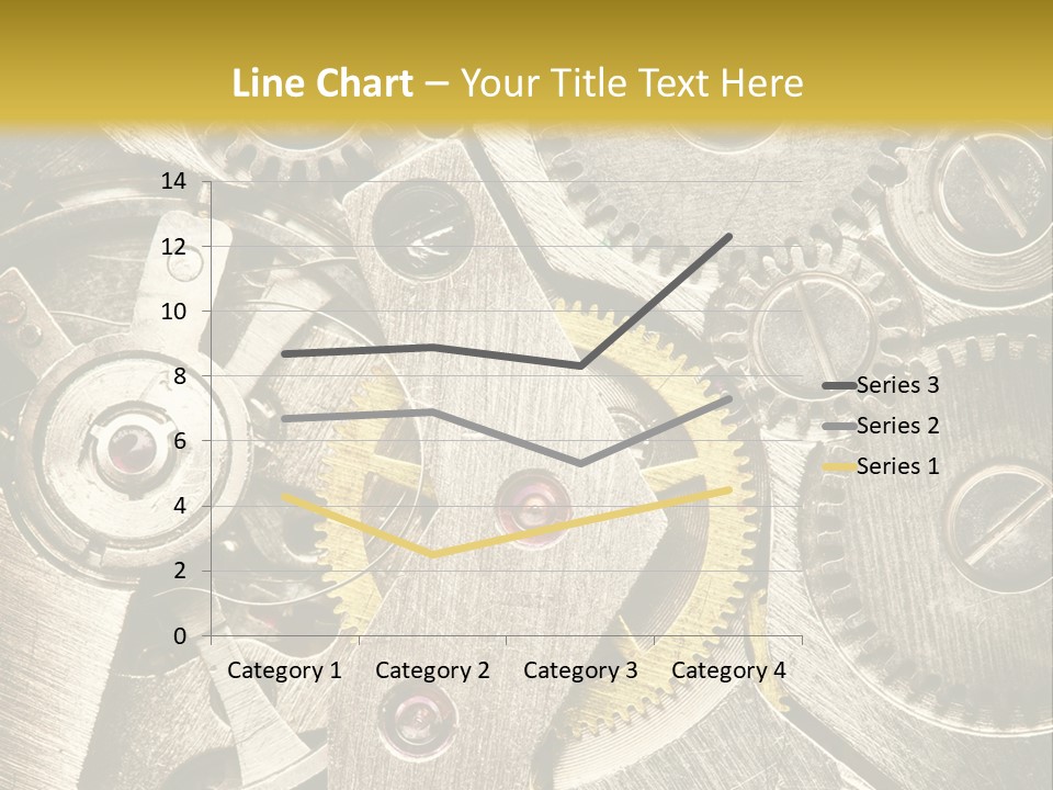 Isolated Steel Cogs PowerPoint Template