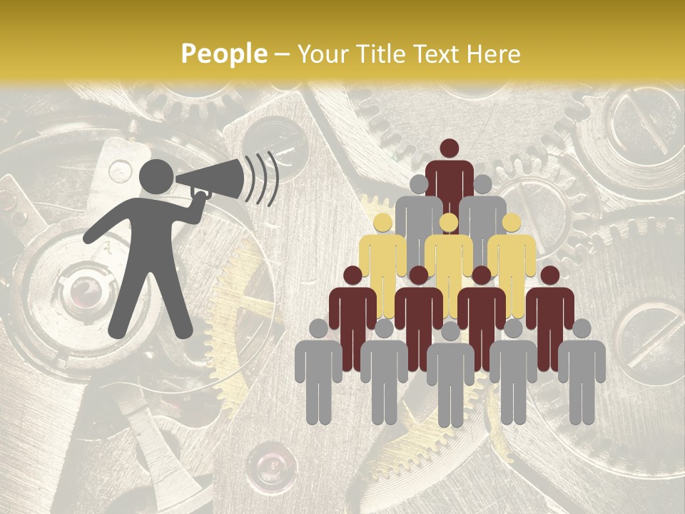 Isolated Steel Cogs PowerPoint Template