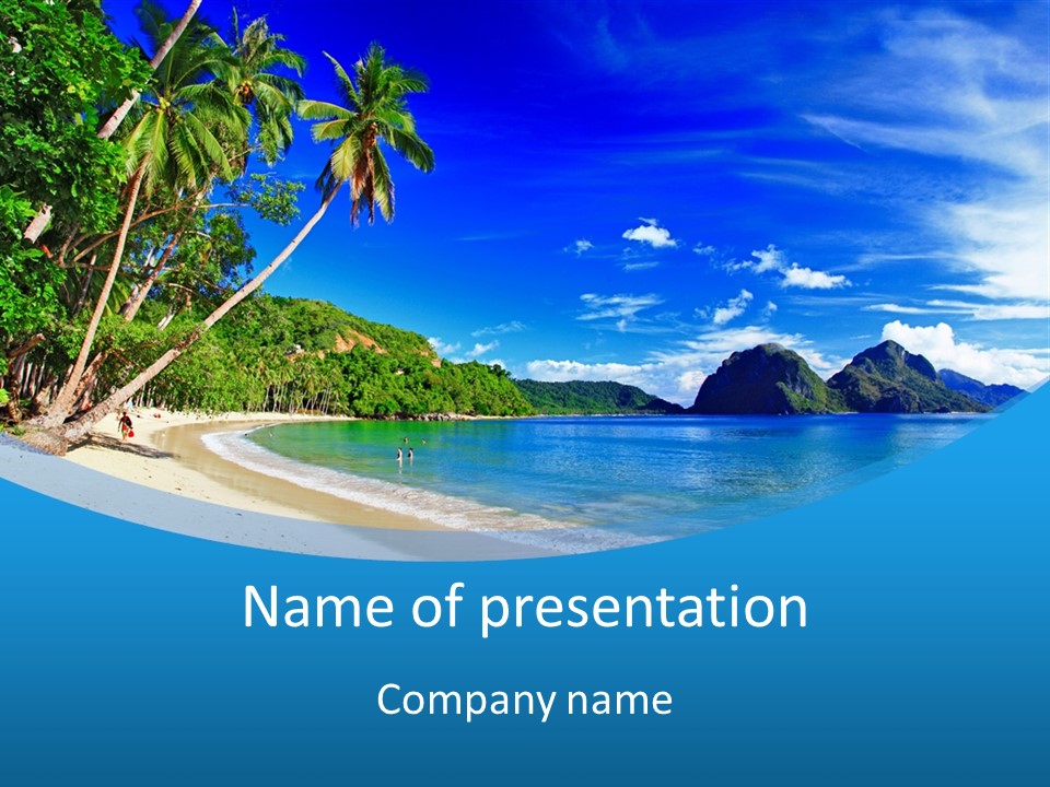 Island Summer Tropics PowerPoint Template