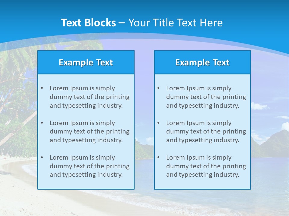 Island Summer Tropics PowerPoint Template