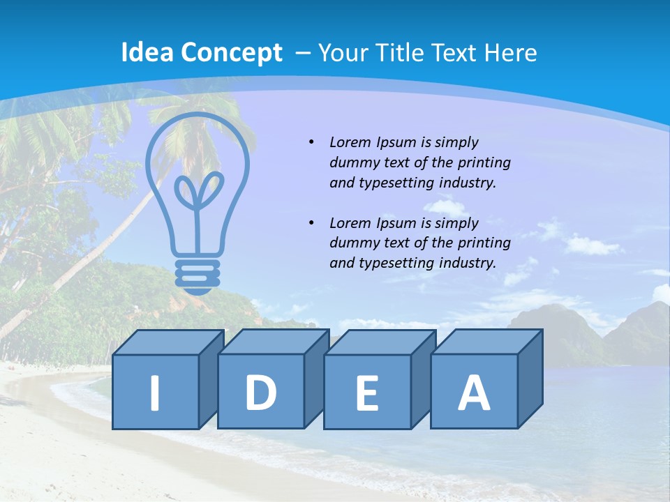 Island Summer Tropics PowerPoint Template