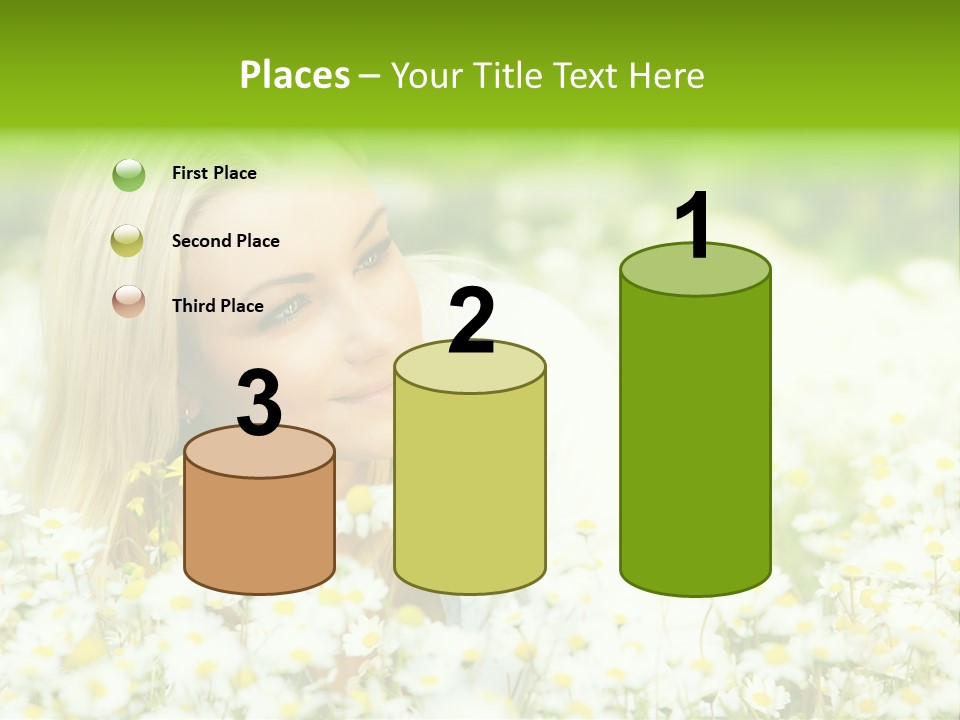 Beautiful Garden Chamomile PowerPoint Template