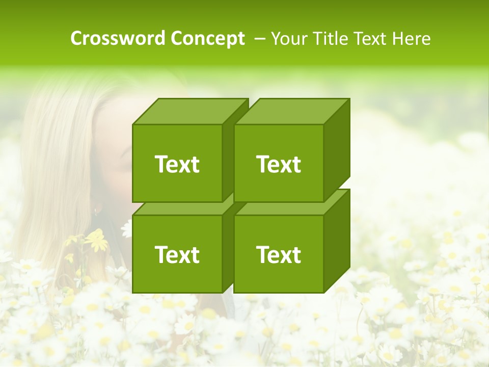 Beautiful Garden Chamomile PowerPoint Template