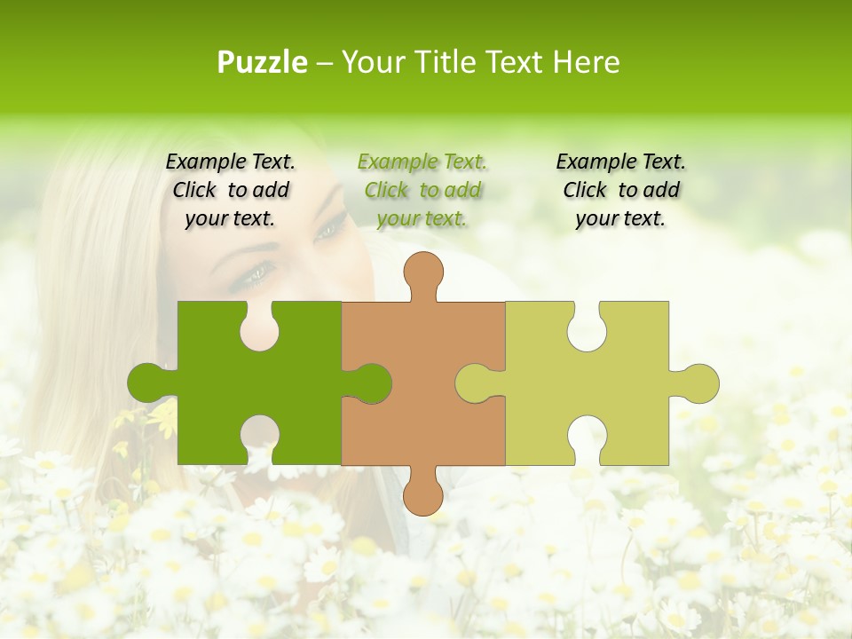 Beautiful Garden Chamomile PowerPoint Template