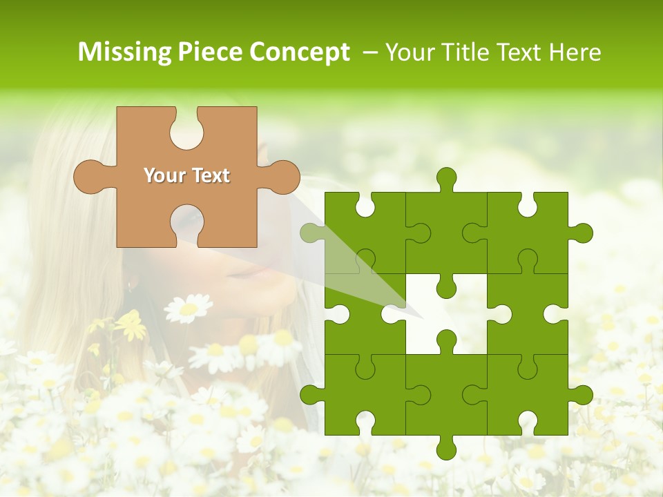 Beautiful Garden Chamomile PowerPoint Template