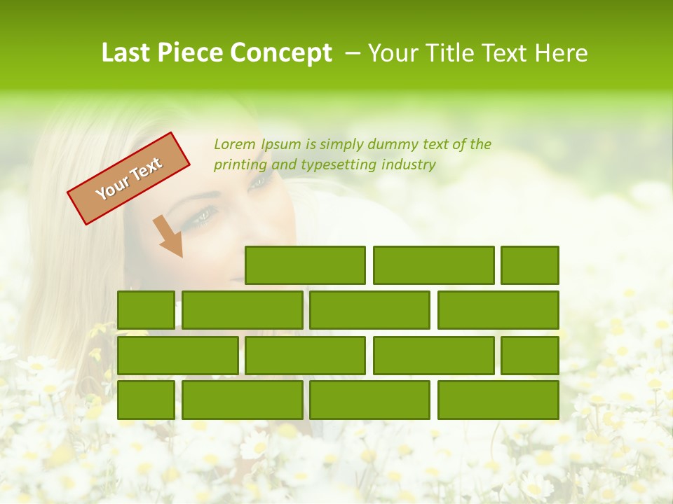 Beautiful Garden Chamomile PowerPoint Template
