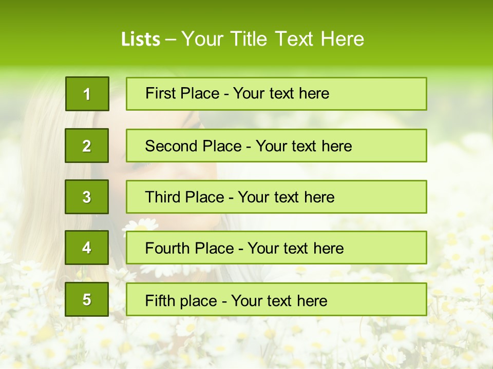 Beautiful Garden Chamomile PowerPoint Template