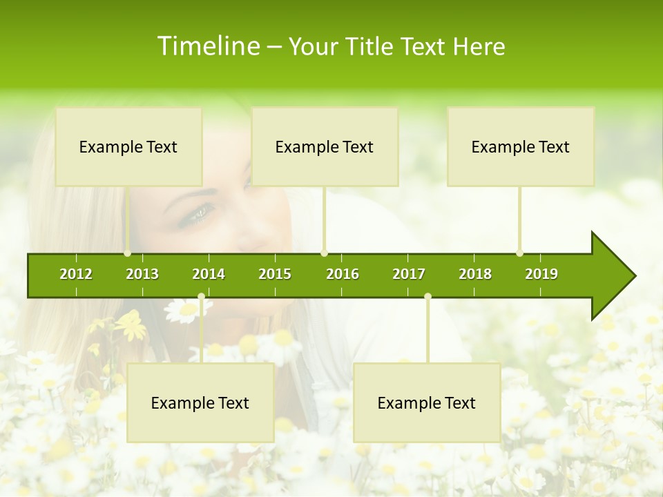 Beautiful Garden Chamomile PowerPoint Template