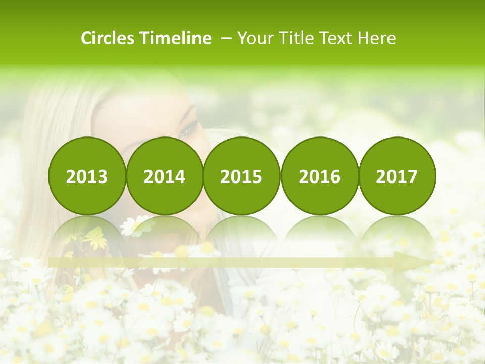 Beautiful Garden Chamomile PowerPoint Template