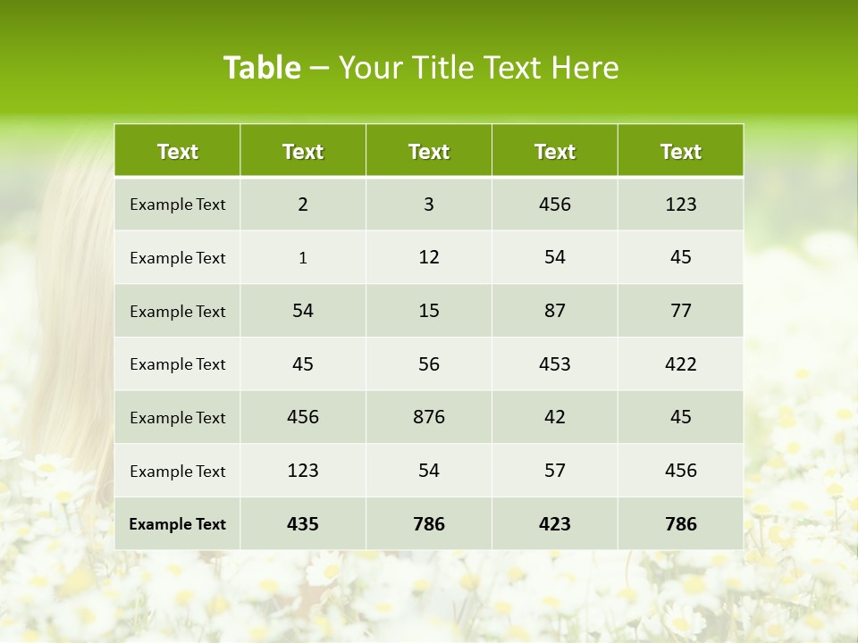 Beautiful Garden Chamomile PowerPoint Template