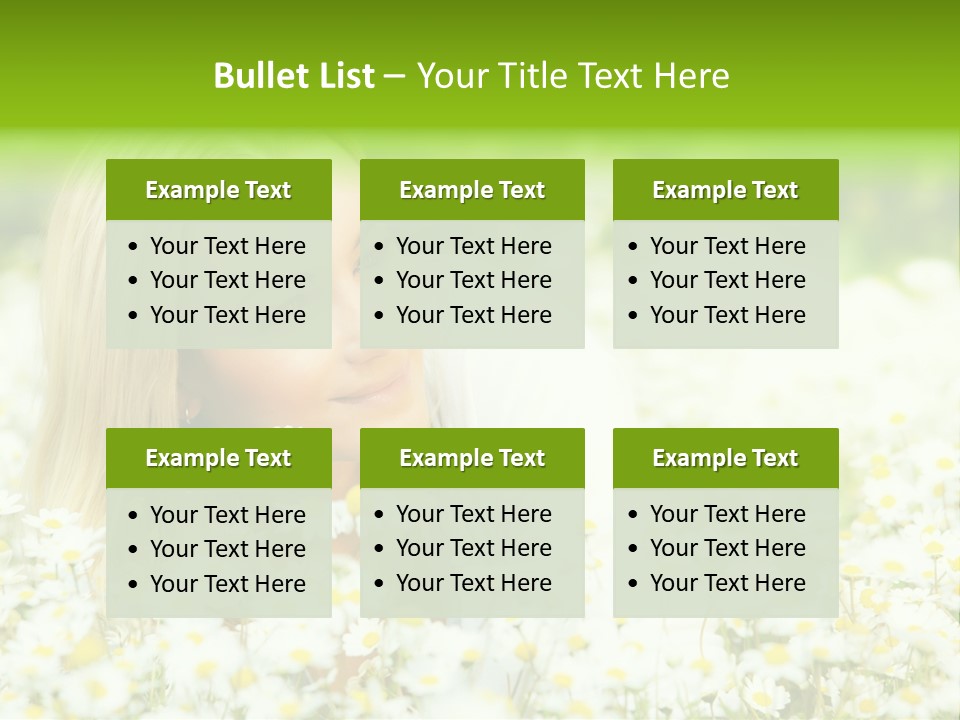 Beautiful Garden Chamomile PowerPoint Template