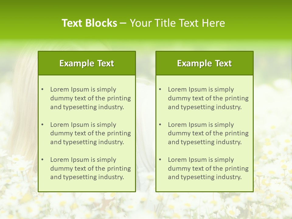 Beautiful Garden Chamomile PowerPoint Template