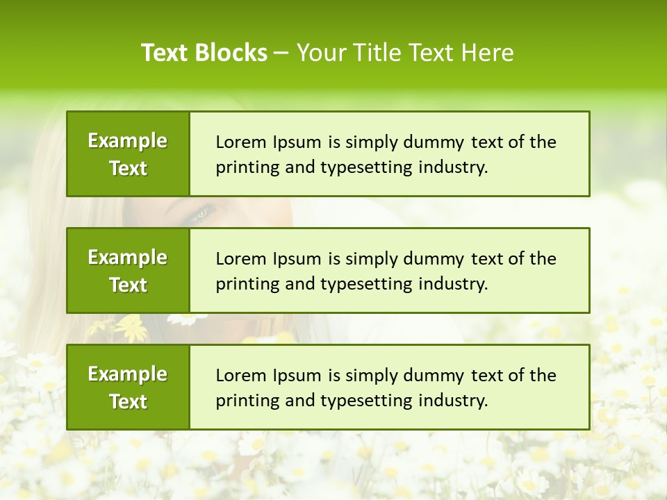 Beautiful Garden Chamomile PowerPoint Template