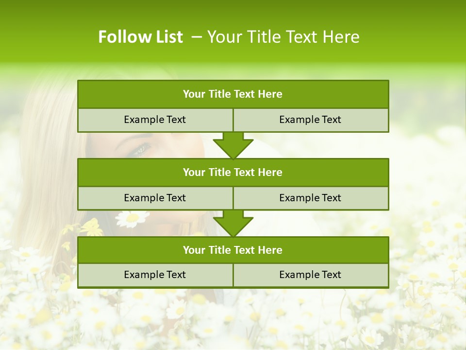 Beautiful Garden Chamomile PowerPoint Template