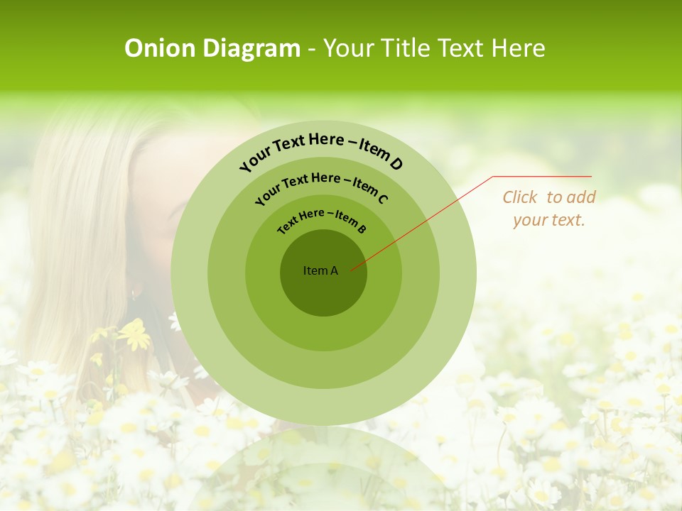 Beautiful Garden Chamomile PowerPoint Template