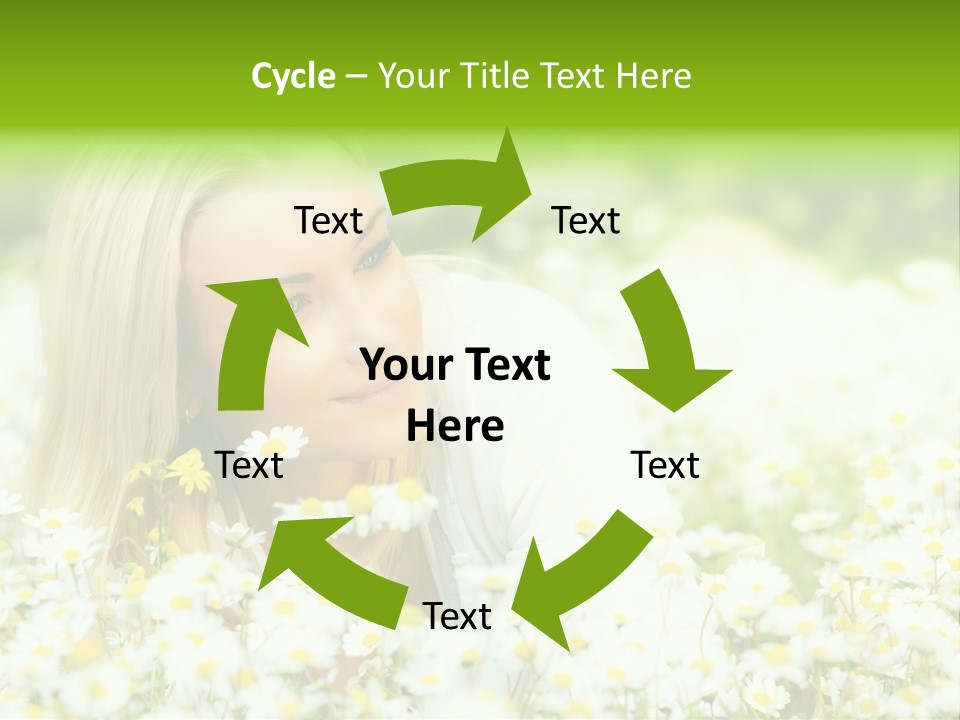 Beautiful Garden Chamomile PowerPoint Template