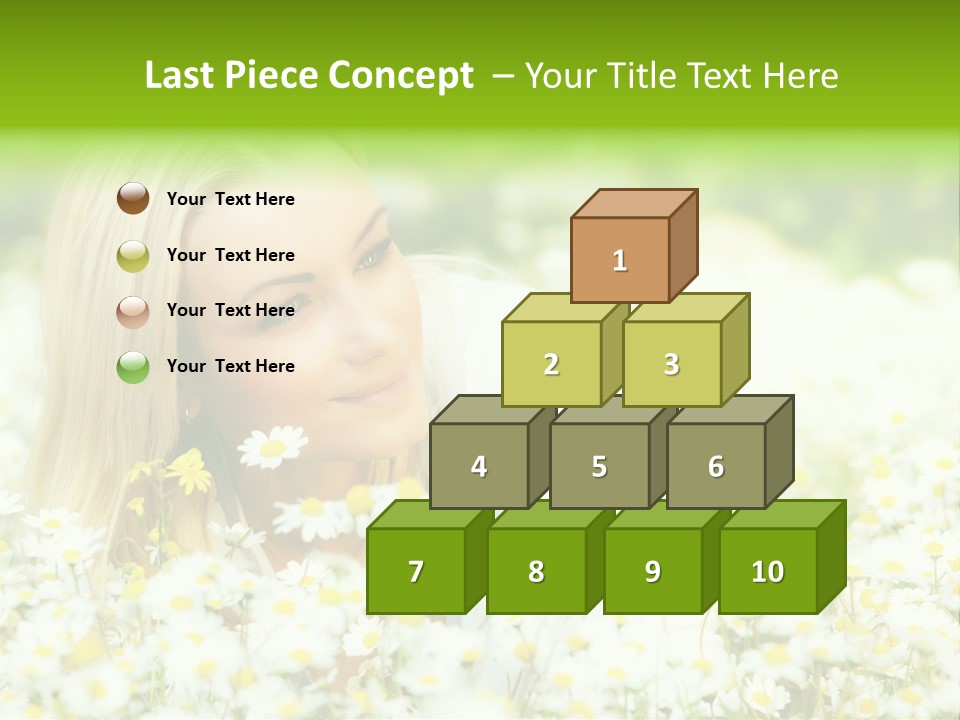 Beautiful Garden Chamomile PowerPoint Template