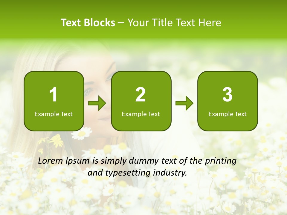 Beautiful Garden Chamomile PowerPoint Template