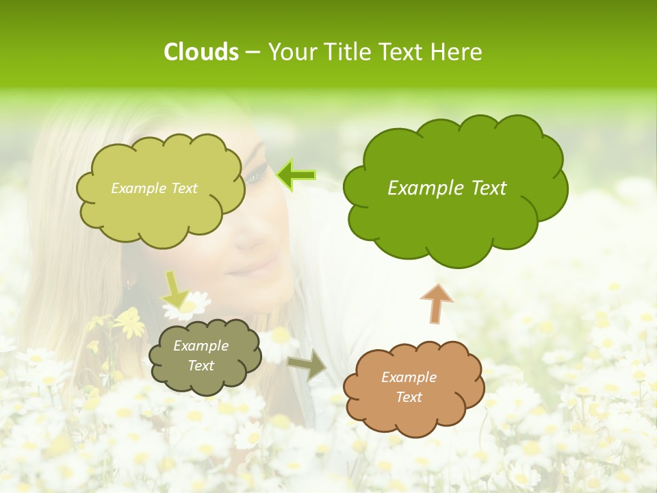 Beautiful Garden Chamomile PowerPoint Template