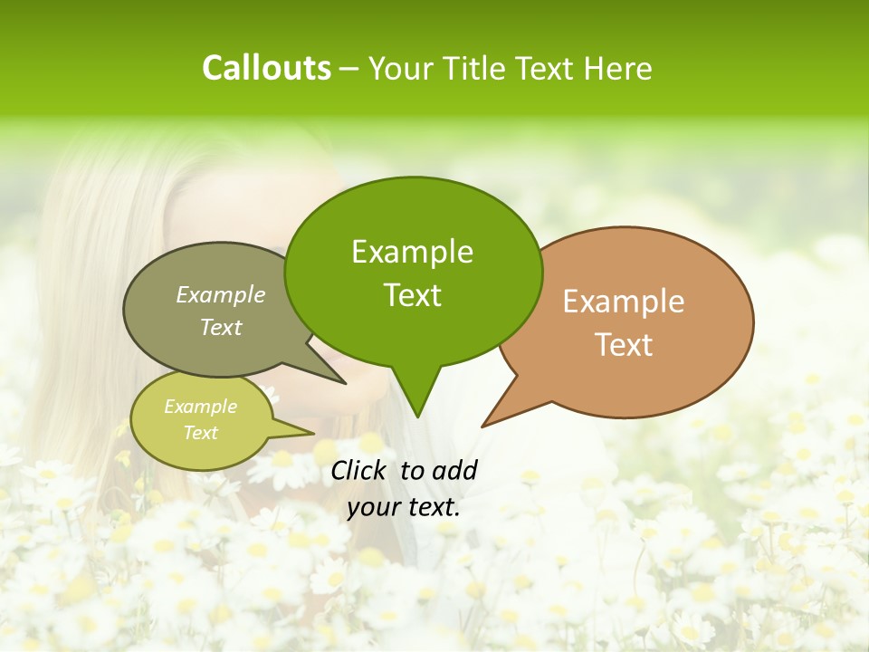 Beautiful Garden Chamomile PowerPoint Template