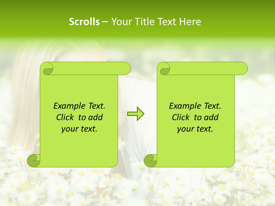 Beautiful Garden Chamomile PowerPoint Template