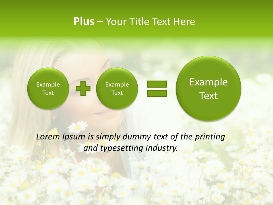 Beautiful Garden Chamomile PowerPoint Template