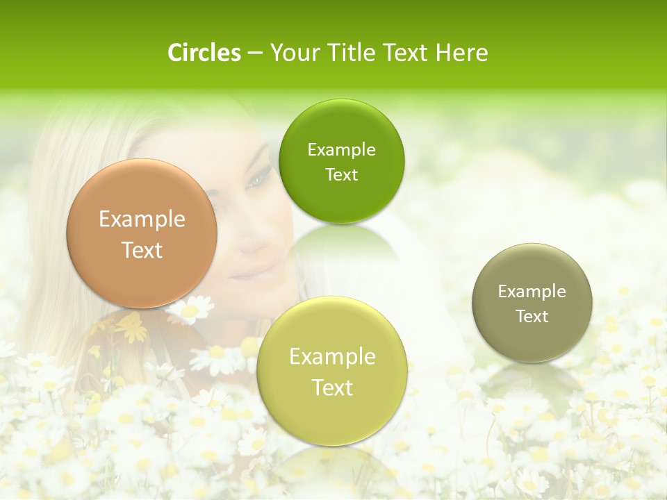 Beautiful Garden Chamomile PowerPoint Template