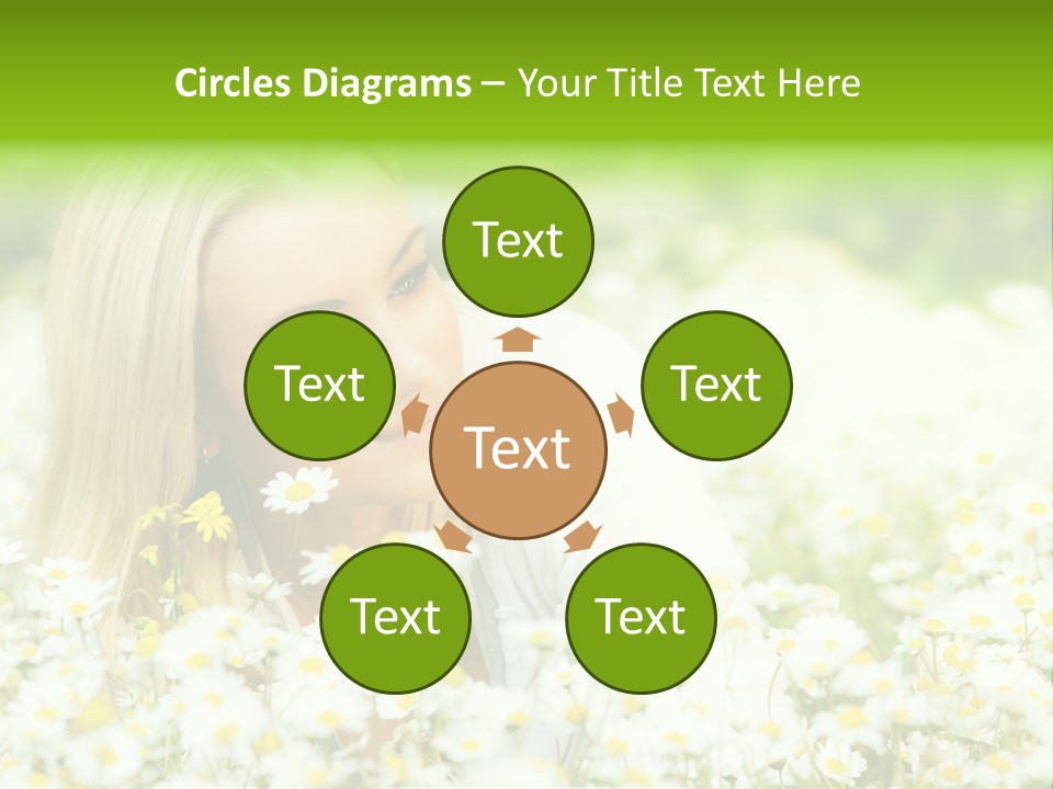 Beautiful Garden Chamomile PowerPoint Template