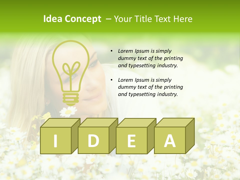 Beautiful Garden Chamomile PowerPoint Template