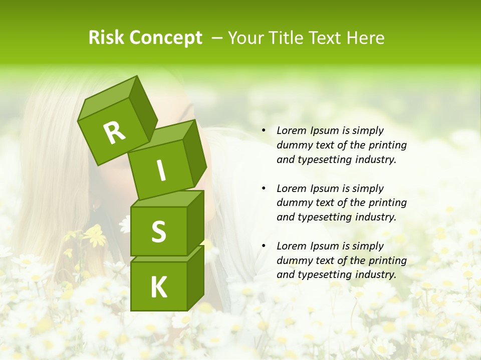 Beautiful Garden Chamomile PowerPoint Template