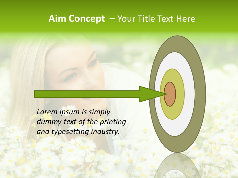 Beautiful Garden Chamomile PowerPoint Template