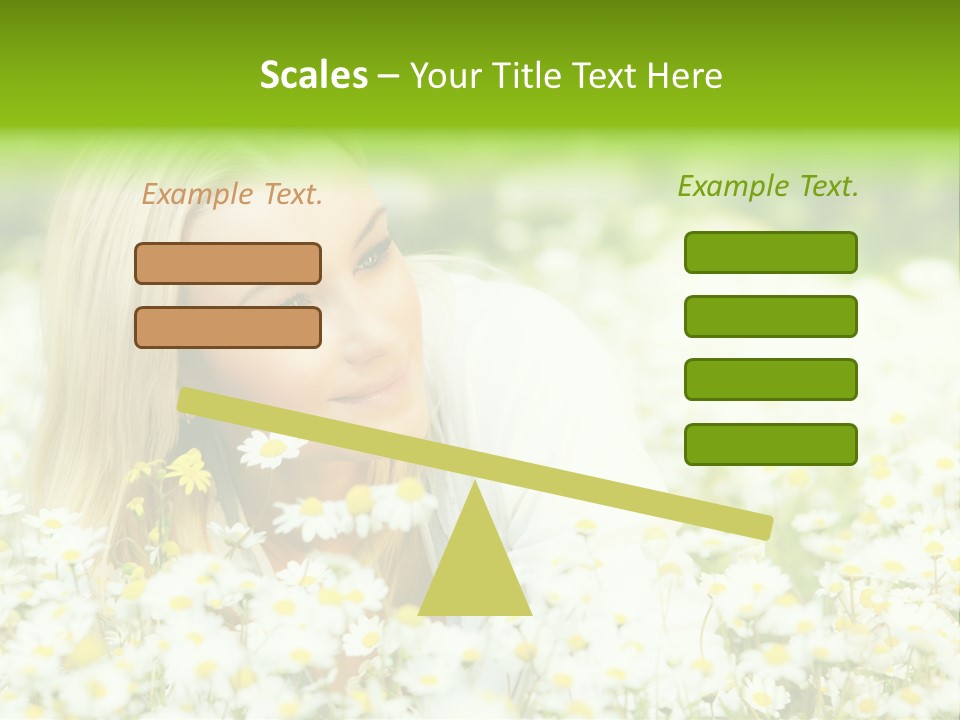 Beautiful Garden Chamomile PowerPoint Template