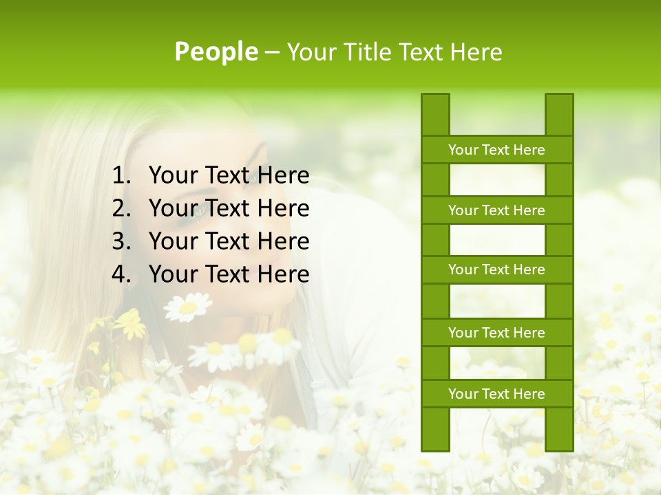 Beautiful Garden Chamomile PowerPoint Template