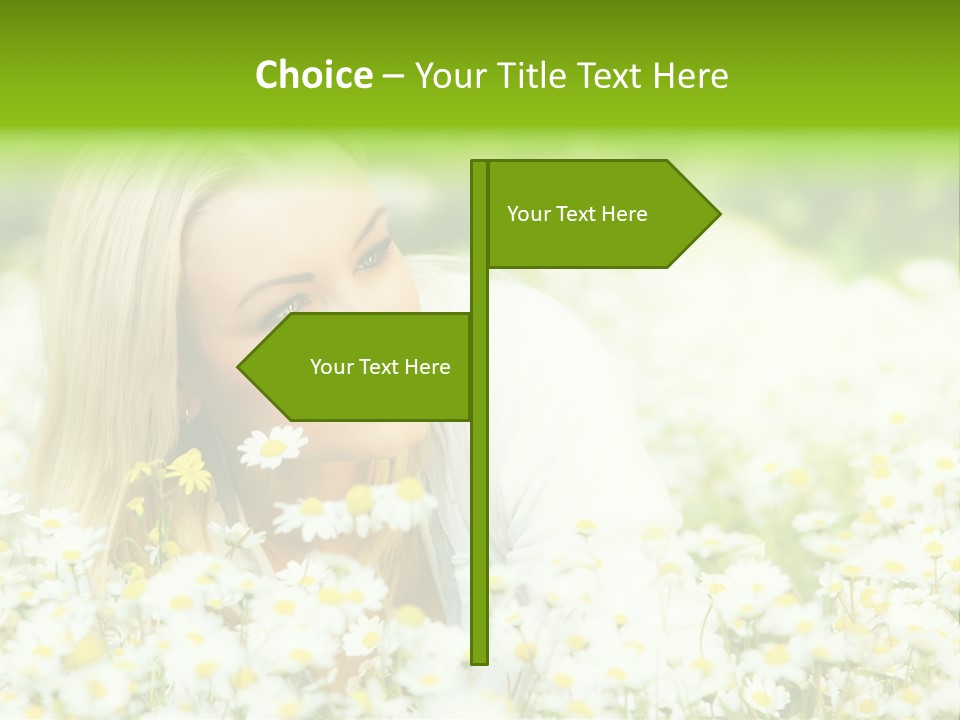 Beautiful Garden Chamomile PowerPoint Template