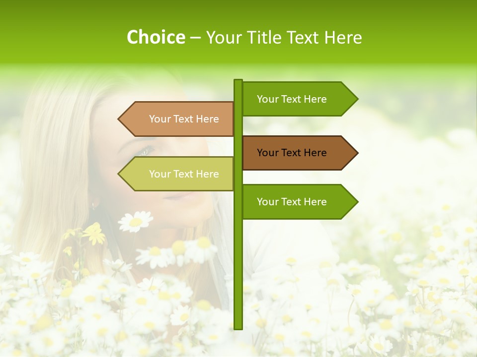 Beautiful Garden Chamomile PowerPoint Template