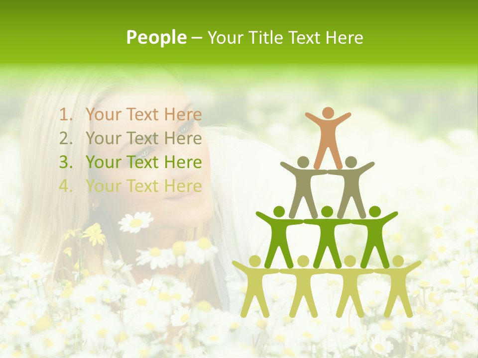 Beautiful Garden Chamomile PowerPoint Template