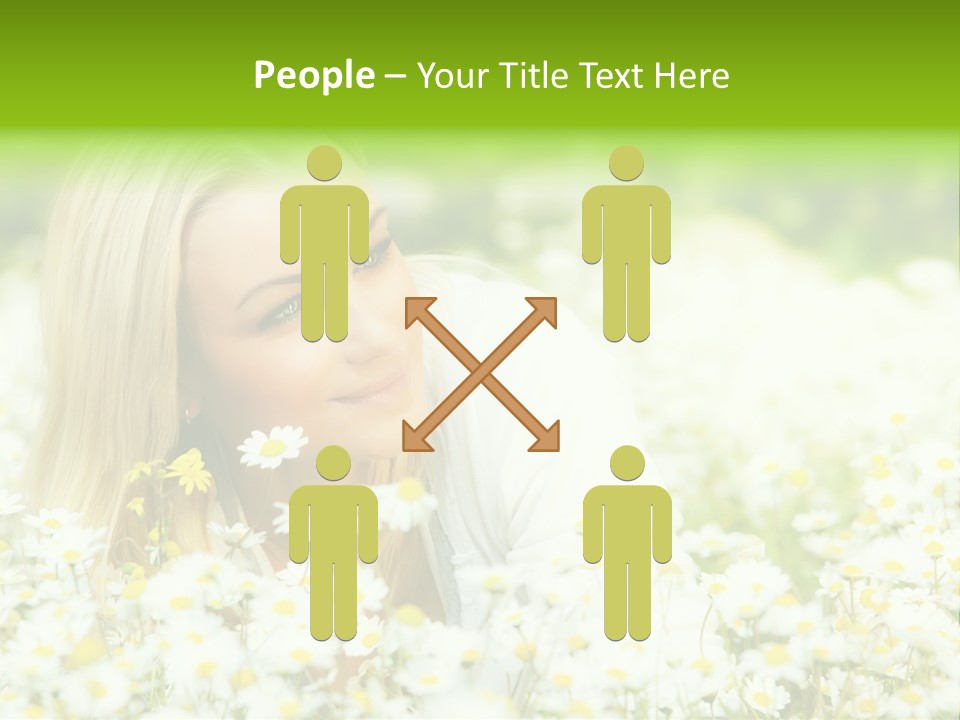 Beautiful Garden Chamomile PowerPoint Template