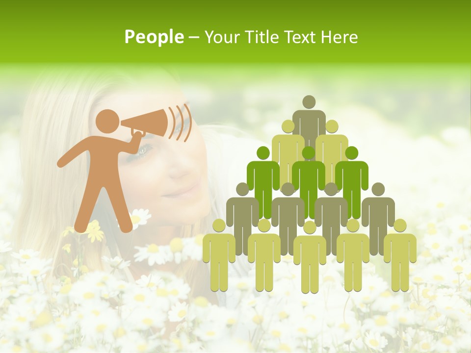 Beautiful Garden Chamomile PowerPoint Template