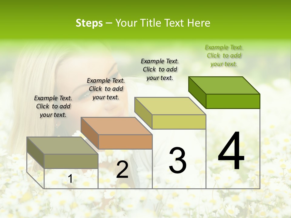 Beautiful Garden Chamomile PowerPoint Template