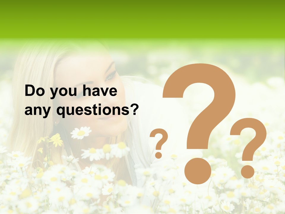 Beautiful Garden Chamomile PowerPoint Template