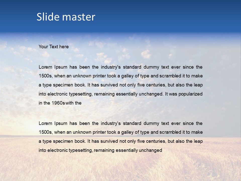 Sky Nature Countryside PowerPoint Template