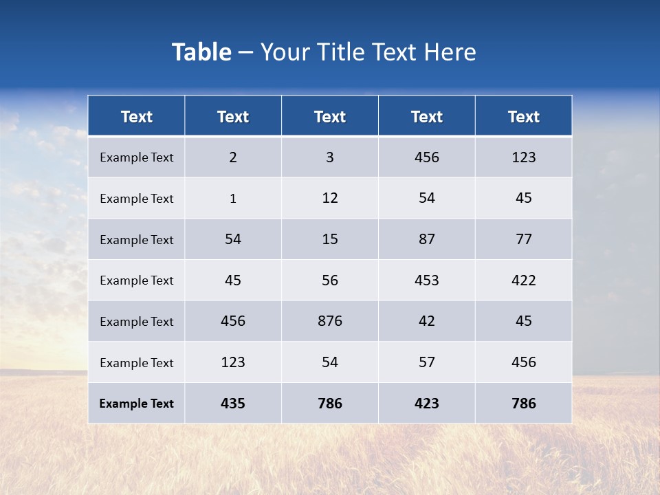 Sky Nature Countryside PowerPoint Template