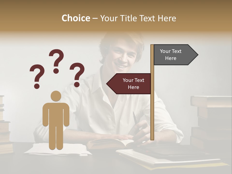 Guy Computer Earn PowerPoint Template